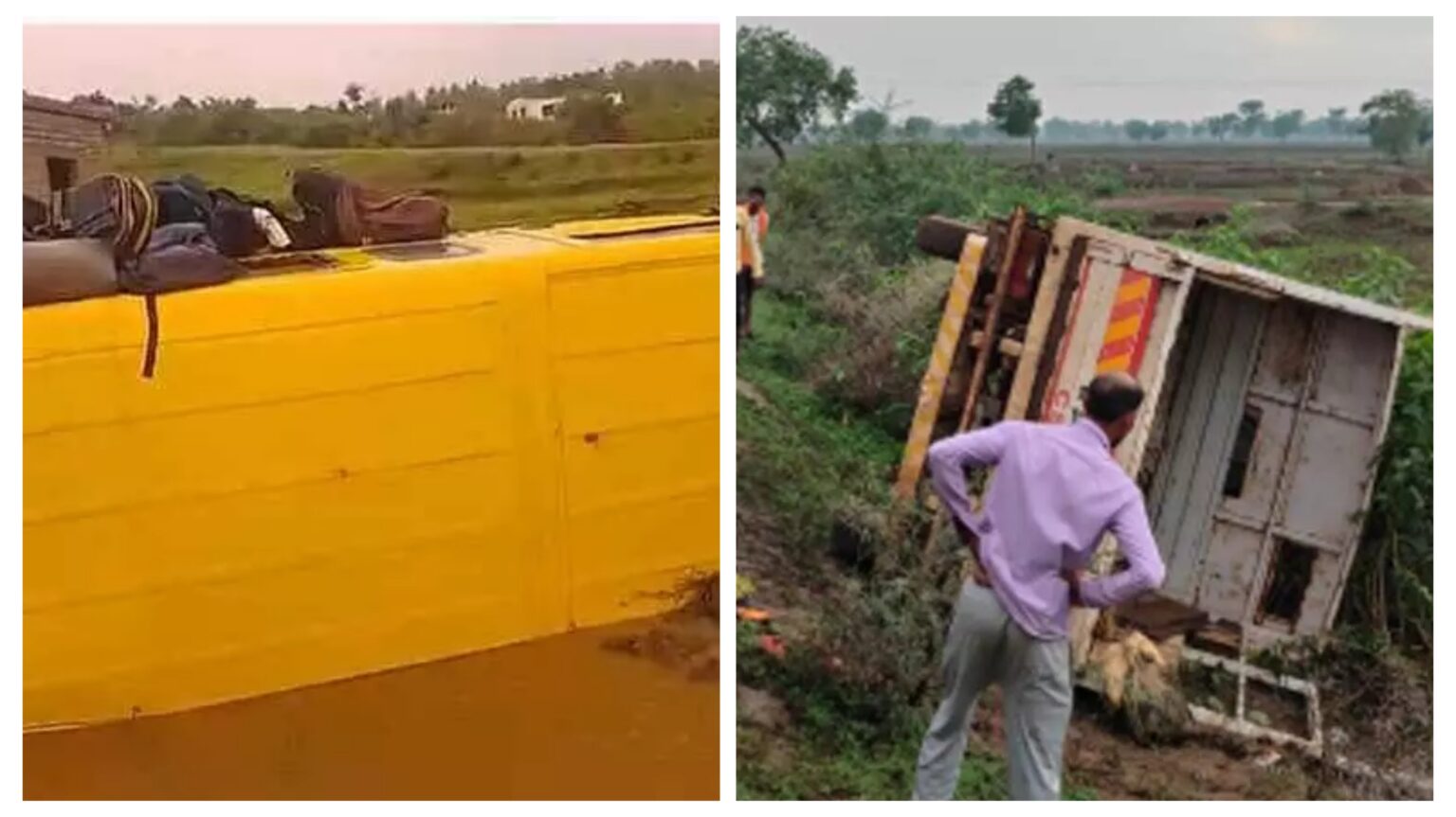 भीषण सड़क हादसे: खैरागढ़ में 24 मजदूर और सूरजपुर में 16 स्कूली बच्चे घायल