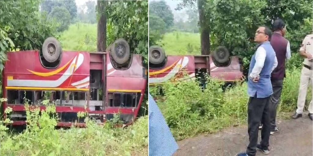 छत्तीसगढ़ हादसा: बस पलटी, 4 साल की बच्ची की मौत, कई यात्री घायल