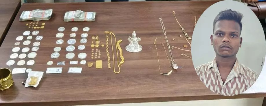 देवेन्द्र नगर चोरी कांड: सोने की बिस्किट और नकद सहित दो चोर गिरफ्तार