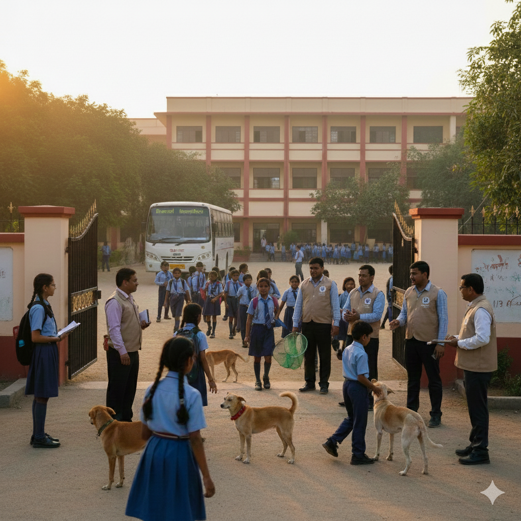 आवारा कुत्तों का आतंक रोकने राज्य सरकार की बड़ी कार्रवाई: 7 विभागों को सौंपी गई जिम्मेदारी, हर संस्था में होंगे नोडल अधिकारी नियुक्त स्कूलों में आवारा कुत्तों की रोकथाम पर सख्ती: सुप्रीम कोर्ट के निर्देशों के बाद शिक्षा एवं पशुधन विभाग सक्रिय