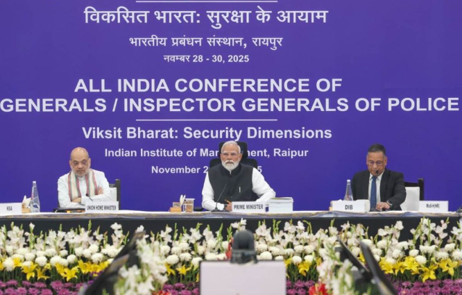 DGP–IG सम्मेलन में PM मोदी का संबोधन: पुलिस आधुनिकीकरण, AI इंटेलिजेंस और नए कानूनों पर दिया जोर