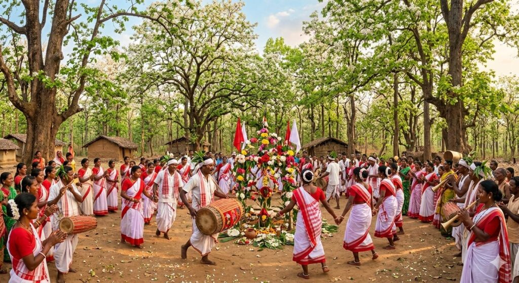 प्रकृति का महापर्व सरहुल: जब मांदर की थाप पर झूम उठती है धरती और महक उठता है सखुआ-साल