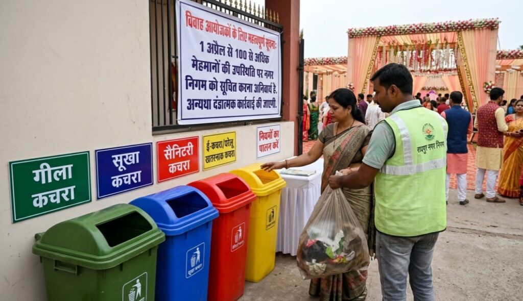 छत्तीसगढ़ में 1 अप्रैल से ‘कचरा’ फेंकना भी होगा चुनौती: अब 4 डिब्बों में देना होगा अलग-अलग वेस्ट; शादी-ब्याह में 100 से ज्यादा मेहमानों पर निगम को देनी होगी सूचना