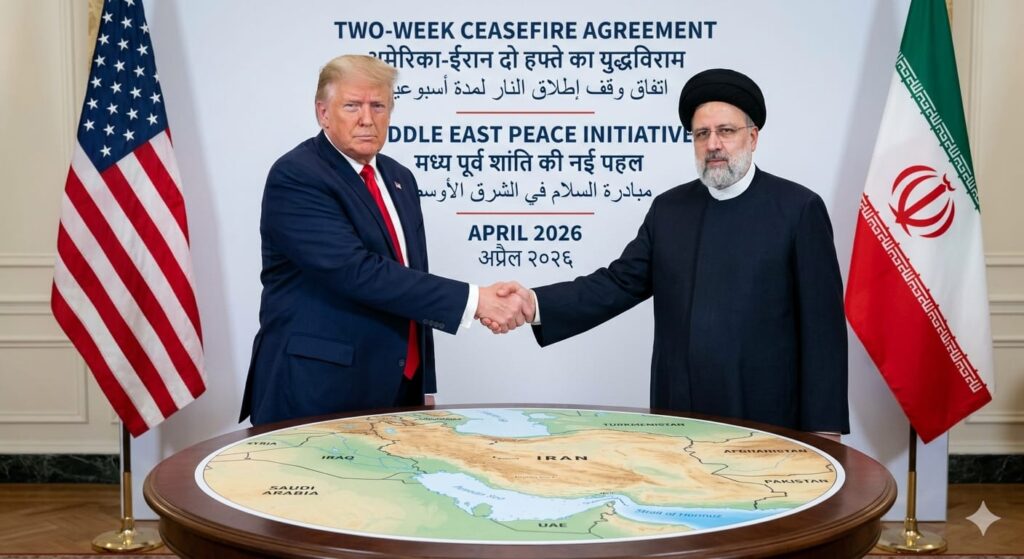 ईरान-अमेरिका दो हफ्ते का युद्धविराम: डोनाल्ड ट्रंप का बड़ा एलान और मध्य पूर्व में शांति की नई पहल