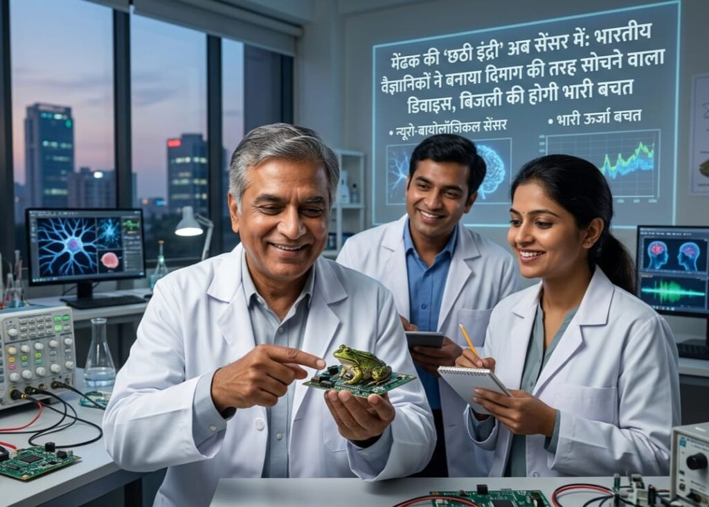 मेंढक की ‘छठी इंद्री’ अब सेंसर में: भारतीय वैज्ञानिकों ने बनाया दिमाग की तरह सोचने वाला डिवाइस, बिजली की होगी भारी बचत