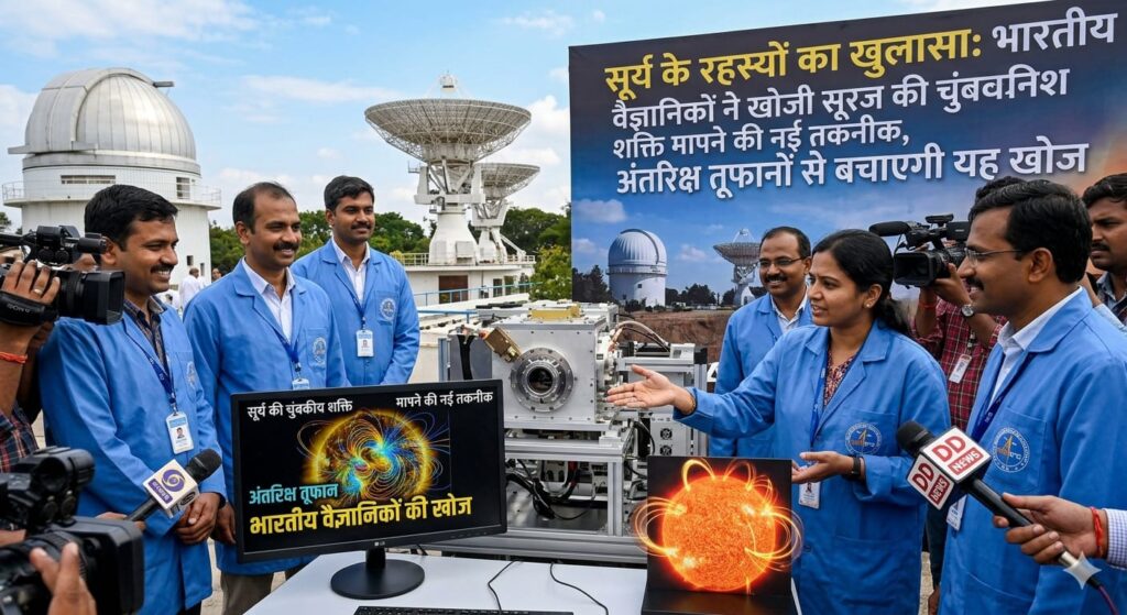 सूर्य के रहस्यों का खुलासा: भारतीय वैज्ञानिकों ने खोजी सूरज की चुंबकीय शक्ति मापने की नई तकनीक, अंतरिक्ष तूफानों से बचाएगी यह खोज