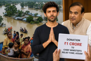 कार्तिक आर्यन ने असम बाढ़ पीड़ितों के लिए दिए ₹1 करोड़, CM हिमंत बिस्वा सरमा ने जताया आभार