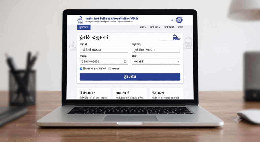 IRCTC New Website Ticket Booking