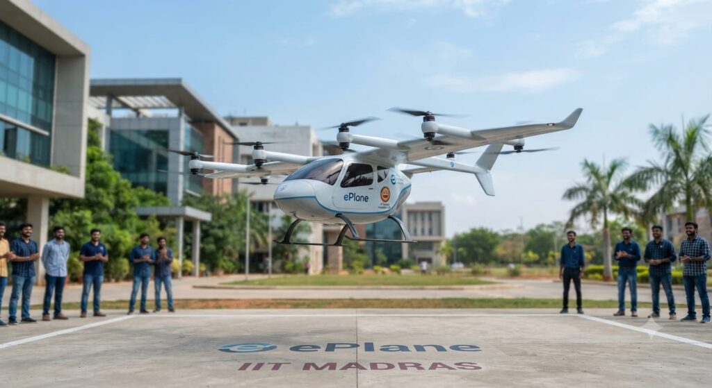 ट्रैफिक जाम से मिलेगी मुक्ति: IIT मद्रास के स्टार्टअप ने देश के पहले इलेक्ट्रिक फ्लाइंग टैक्सी प्रोटोटाइप का किया अनावरण