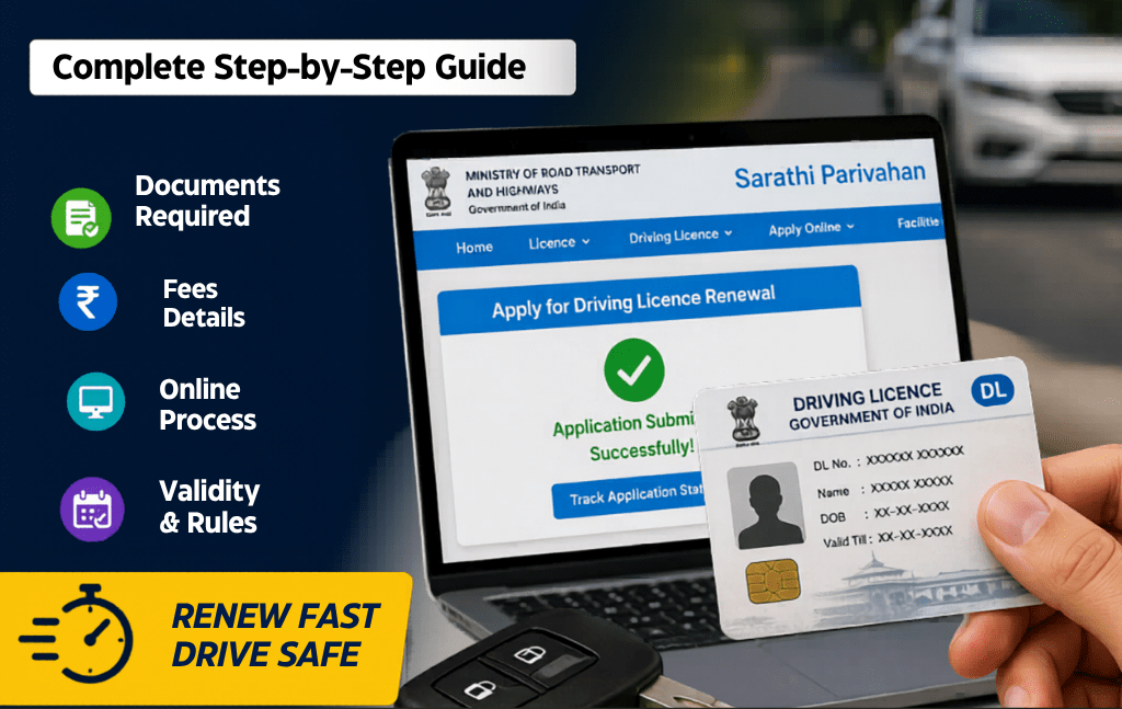 Driving Licence Renewal 2026: घर बैठे ऐसे करें Driving Licence रिन्यू, जानिए पूरा ऑनलाइन प्रोसेस