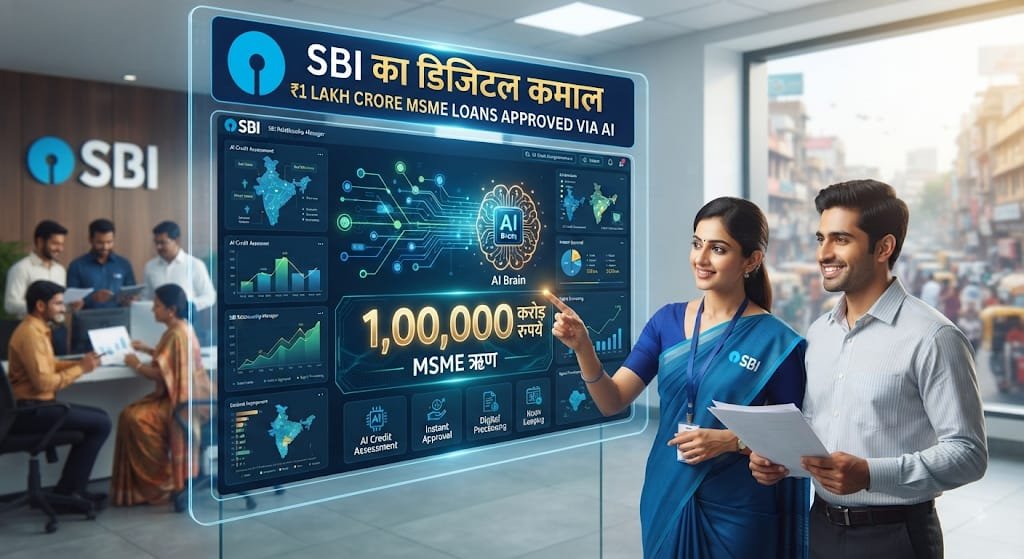 SBI का डिजिटल कमाल: AI की मदद से 1 लाख करोड़ रुपये के MSME ऋण मंजूर