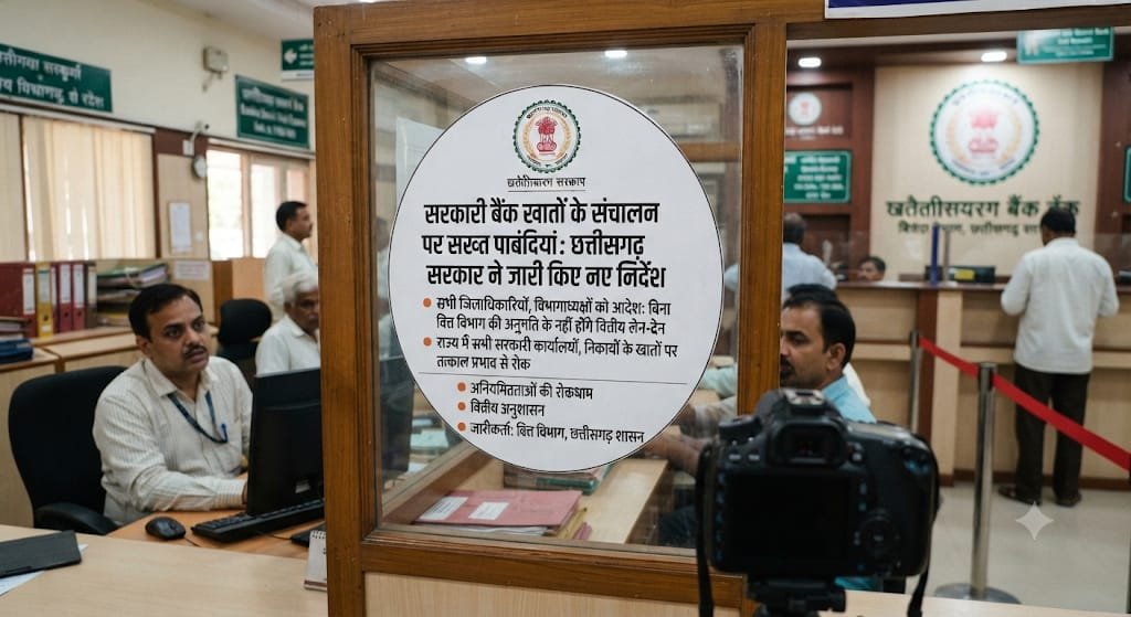 सरकारी बैंक खातों के संचालन पर सख्त पाबंदियां: छत्तीसगढ़ सरकार ने जारी किए नए निर्देश