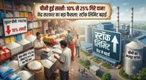 खुदरा बाजार में चीनी 10% सस्ती, मिलों में 25% तक गिरे दाम; केंद्र ने बढ़ाई स्टॉक लिमिट