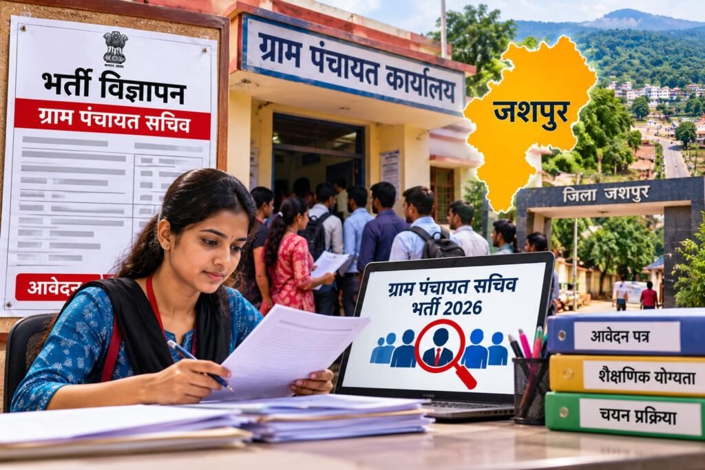 जशपुर में ग्राम पंचायत सचिव पदों पर भर्ती के लिए विज्ञापन जारी
