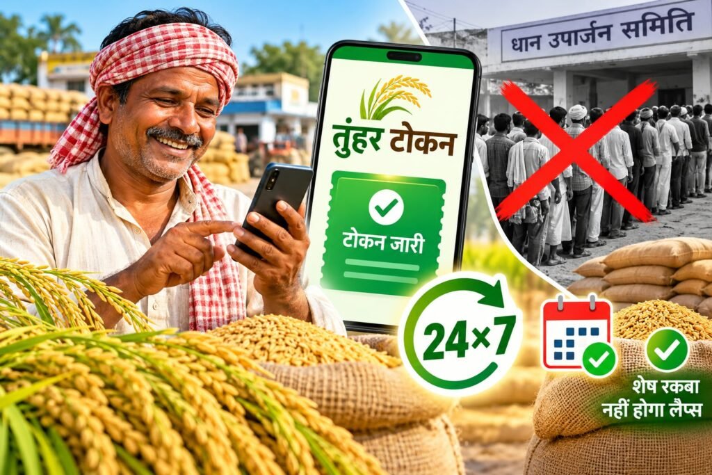 धान बेचने के लिए सोसायटियों के चक्कर से मुक्ति: ‘तुंहर टोकन’ ऐप से घर बैठे मिलेगा 24×7 ऑनलाइन टोकन, शेष रकबा भी नहीं होगा लैप्स